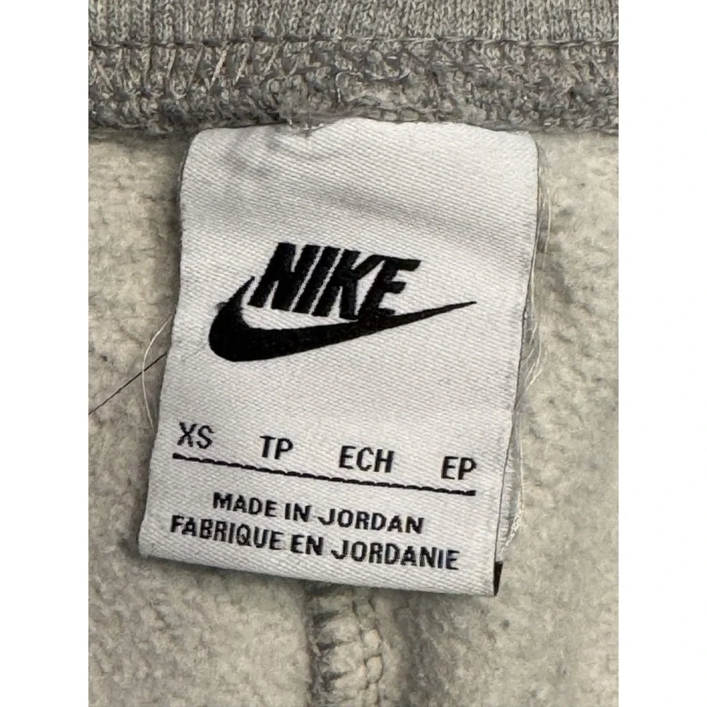 Nike Womens XS Heather Gray High Waisted Joggers Sweatpants Cotton Blend Fleece